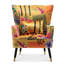 Upholstered Wingback Chair With Footstool-1579468136