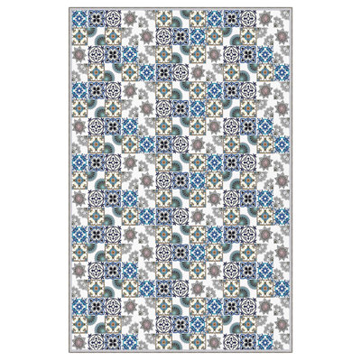 Premium Woven Area Rug, 100% Polyester, 4.6 x 7.2 ft | Antibacterial, Non-Slip PVC Dot Underside | 3D Digital Printing, Machine Washable, Pile Height: 0.3 in | Ideal for Living Room, Bedroom, and Dining Spaces