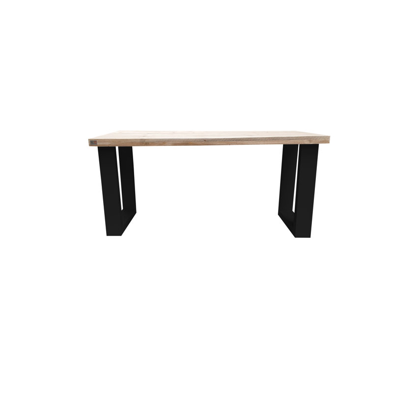 Gossoncourt Solid Wood Writing Desk, 75cm H x 160cm W x 70cm D, Black