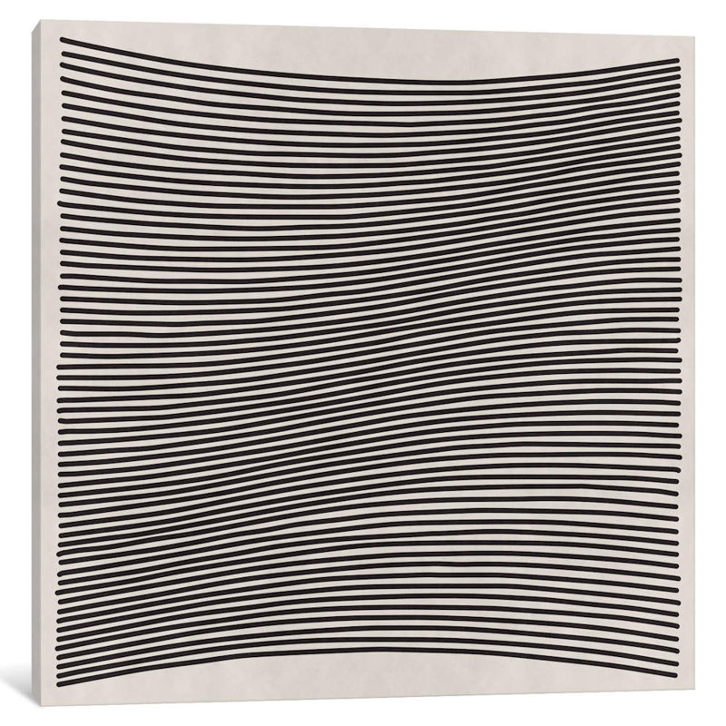 Modern Art - Wavy Lines - Wrapped Canvas Print, 45.72 cm H x 45.72 cm W x 1.91 cm D