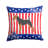 Patriotic USA Airedale Terrier Indoor/Outdoor Throw Pillow-484577561