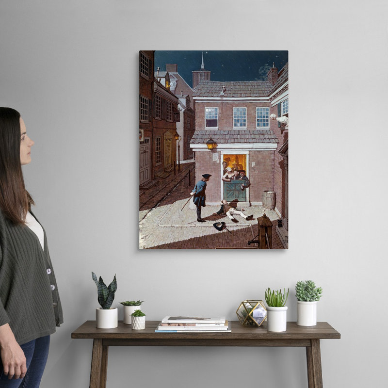 «The Tavern», art mural sur toile, Toile tendue, H 32 po x l 24 po x P 1,25 po