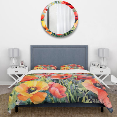 Ensemble de housse de couette Vibrant Poppies I Bedding