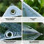 Toile transparente transparente résistante aux déchirures, résistante à la déchirure et au vent avec œillets, cordes, attaches pour serre, poulailler, patio, jardin, extérieur