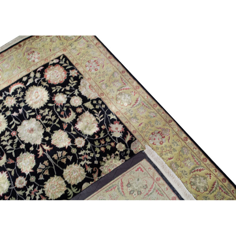 Hand Woven Silk and Wool Area Rug