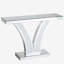 Table de vestibule en forme de V, table d'appoint en miroir, console