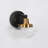 Eugie 1-Light Black & Gold Dimmable Wall Sconce with Seeded Glass for Damp Indoor