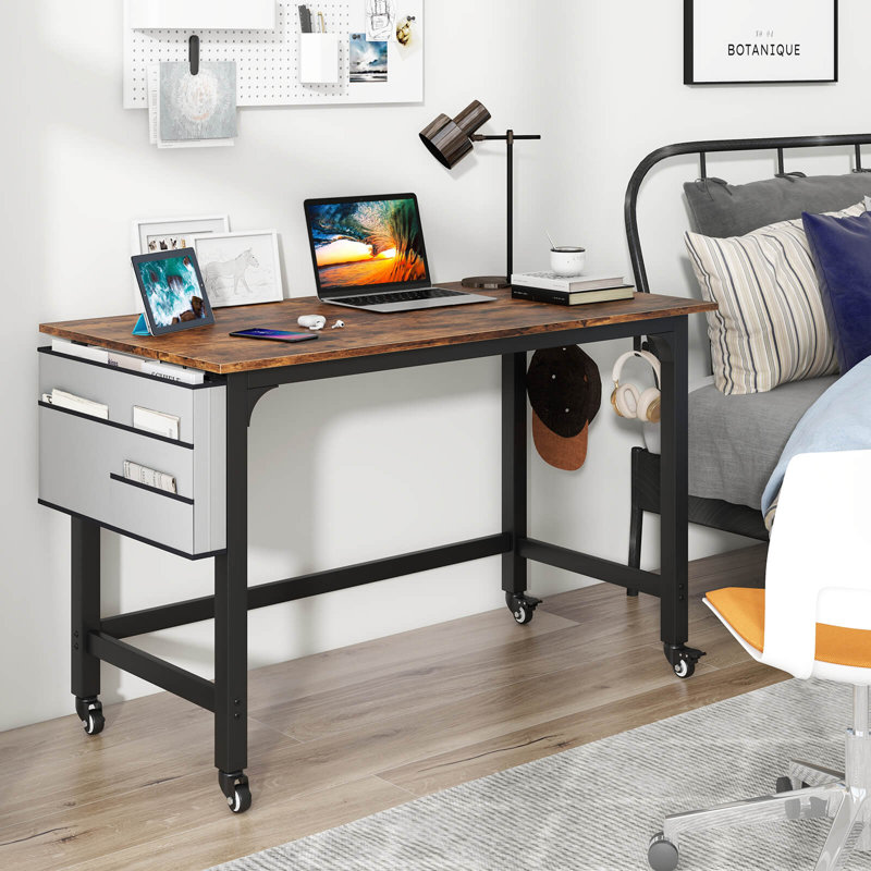 Ensemble de bureau d'ordinateur 4 pièces, Brun rustique
