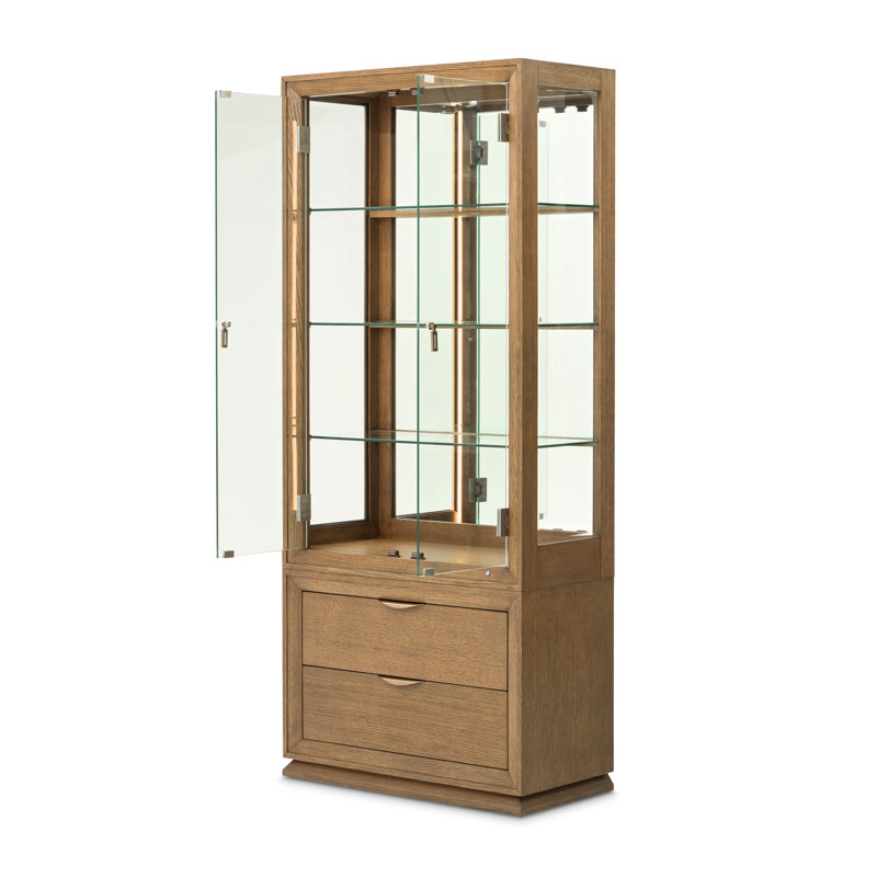 Portrait Display Cabinet - Sienna Brown