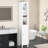 66.92" Tall Bathroom Storage Cabinet With Adjustable Shelves,Slim 1 Doors Freestanding Cabinet With Anti-Tip, Open Compartments, For Home, Small Spaces, Bathroom,Kitchen, Living Room, White