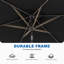 Parasol de marché rectangulaire 120 po x 78 po Donzella-160734170