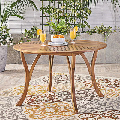 Table de salle à manger d'extérieur en bois