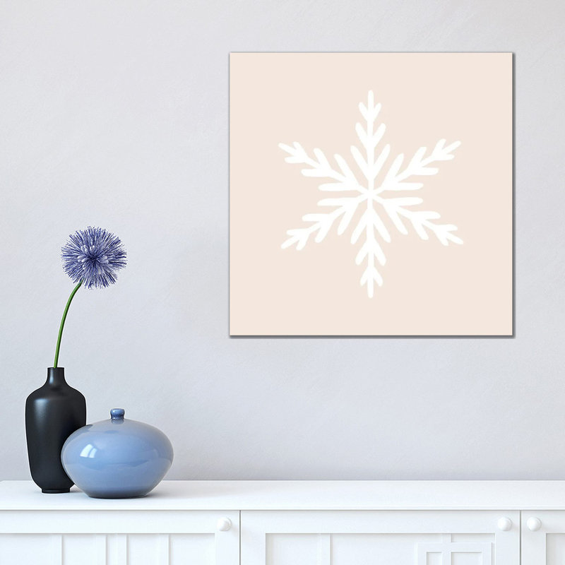 « Snowflake » par Orara studio-reproduction d’art, Pas de tapis, H 18 po x l 18 po x 1,5 po, Toile tendue