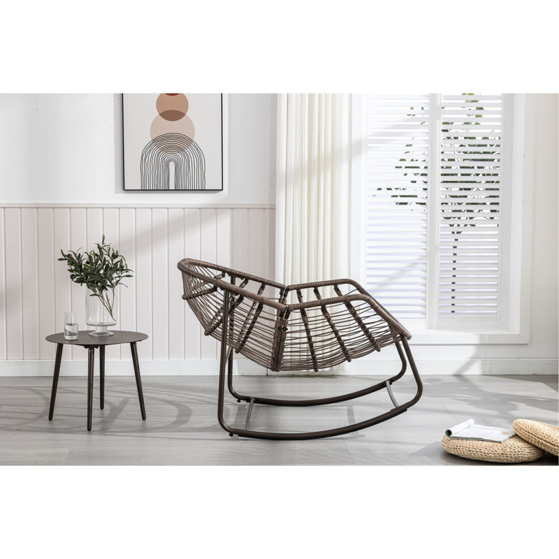 Fauteuil inclinable blanc à bascule, confortable pour la véranda, le jardin, le fauteuil d'extérieur blanc, le patio