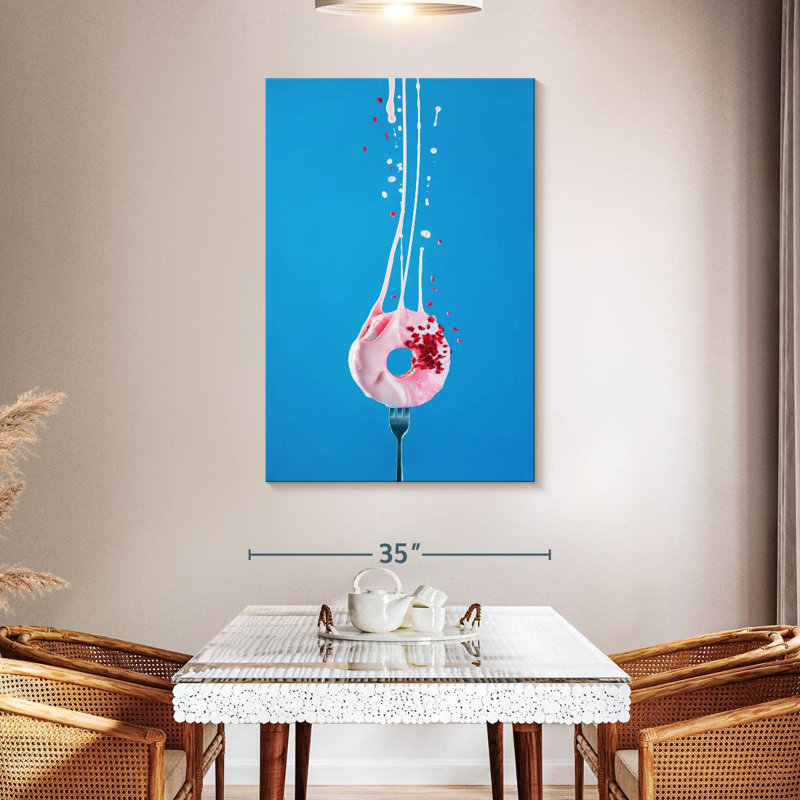 Yarlin Creamy Raspberry Doughnut, 48" H x 32" W