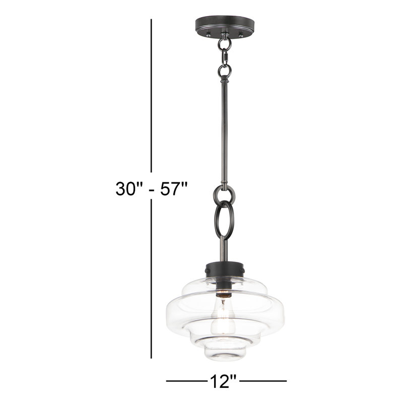 Luminaire suspendu simple Bellas, Noir