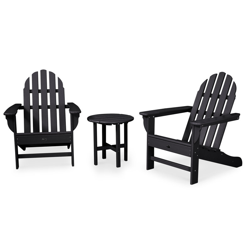 TREX Outdoors Cape Cod 3-Piece Adirondack Set, Ash Charcoal Revolution®