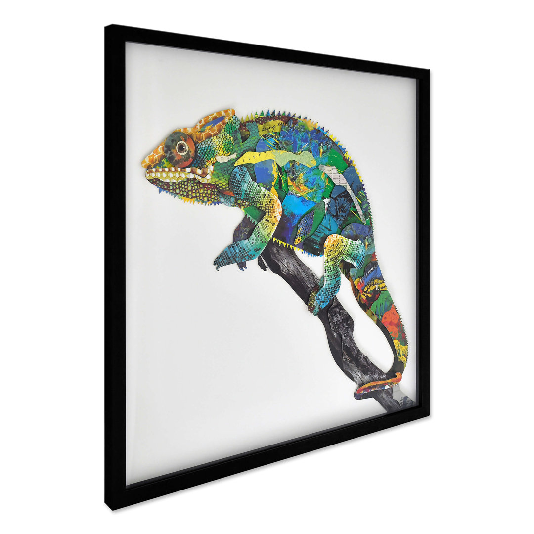 Papier Wanddekoration Chameleon