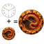 Horloge murale silencieuse en verre trempé de 30 cm, « Élégante horloge murale dragon au design 2D unique », sans tic-tac, fonctionne avec des piles (piles AA non comprises), décoration artistique pour la maison