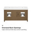 Meuble-lavabo double 60 po avec plateau en marbre Burdick-1664005970