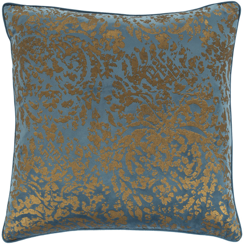Coussin Carrisa, Crème / argenté, H 18 po x l 18 po, Duvet