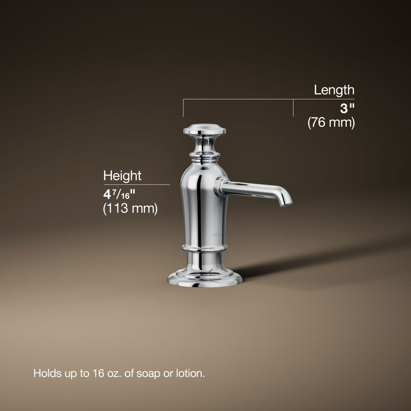 Artifacts Soap/Lotion Dispenser, Polished Chrome