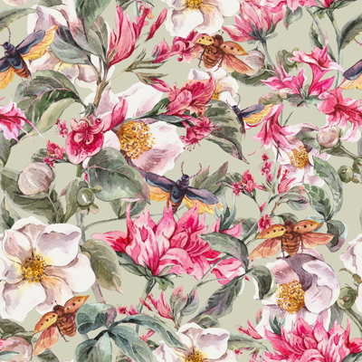 Willits Pink Flowers - Wrapped Canvas Painting