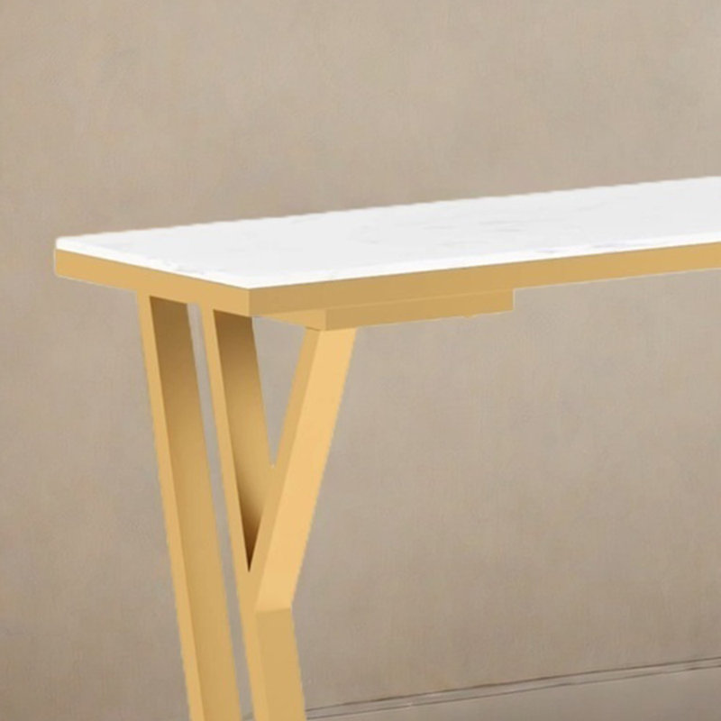 Edenfield, 7 pièces: table, 6 chaises, Blanc, Doré