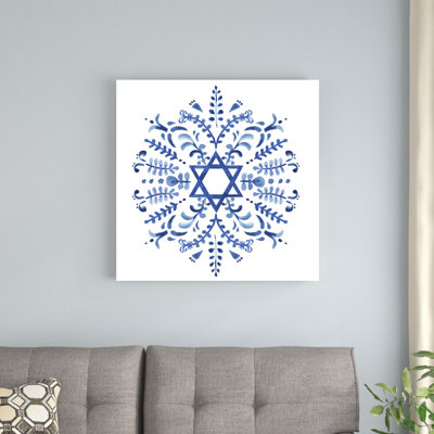 " Indigo Hanukkah IV " by Victoria Borges
