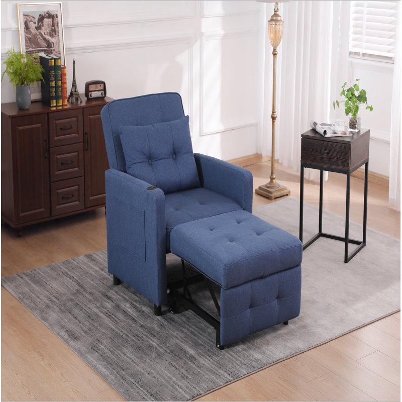 Canapé-lit convertible 3 en 1 Sleeper Chair, Bleu