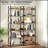 6-Tier Industrial Bookshelf With Open Shelves, Freestanding Metal Frame For Storage And Display, Modern And Durable Design For Various Rooms