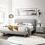 Table de chevet 2 tiroirs Grey Boucle