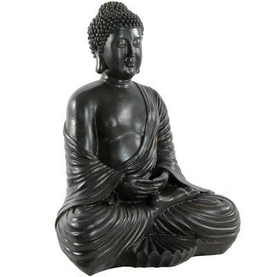Large Japanese Sitting Buddha Figurine