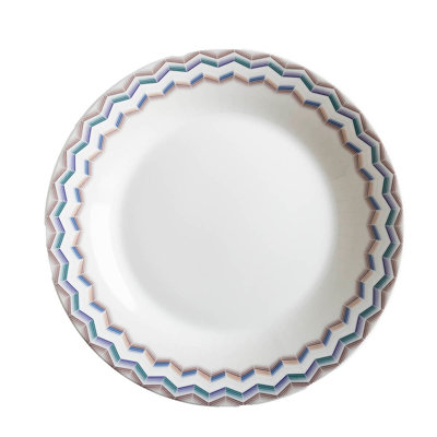 Assiette à soupe Zig Zag Jarris 148 Diam. 8,5 po