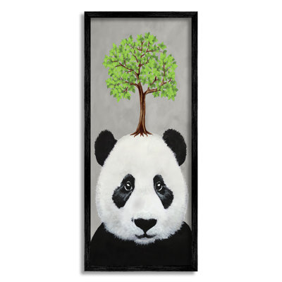 " Panda Bear & Tree Nature Portrait " by Coco De Paris Painting Print