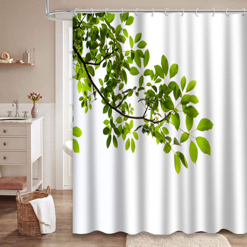 Rideau de douche Green Leaf, L 84 po x l 72 po