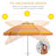 Parasol de plage 6 pi Templeman-1051057820