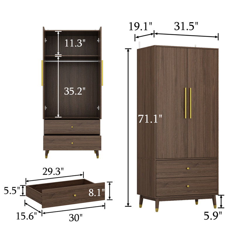 Armoire Jandreau Onique, Brun