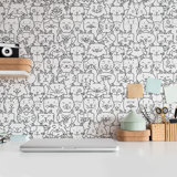 Oh My Cat 10" x 10" Porcelain Patterned Wall & Floor Tile
