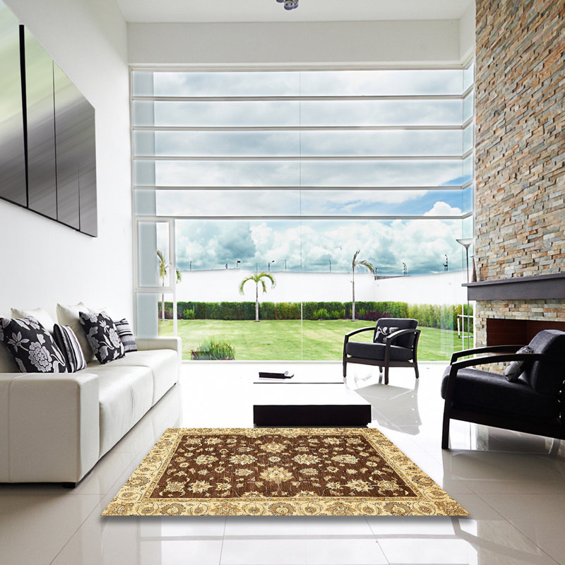 Tapis abstrait moderne 432, Carré 5 pi