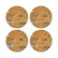 Sous-verres ronds en cuir tangerine Exotix-119015116