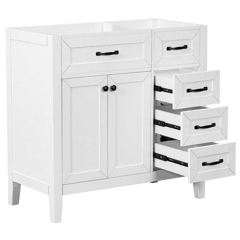Meuble-lavabo 36 po sans lavabo, Black, White