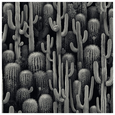 Dense Cactus Arrangement Bath Mat