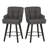 26''H Upholstered 360°Swivel Counter Height Bar Stools, Wood Legs Kitchen Island Chairs-2106507576-2106701522
