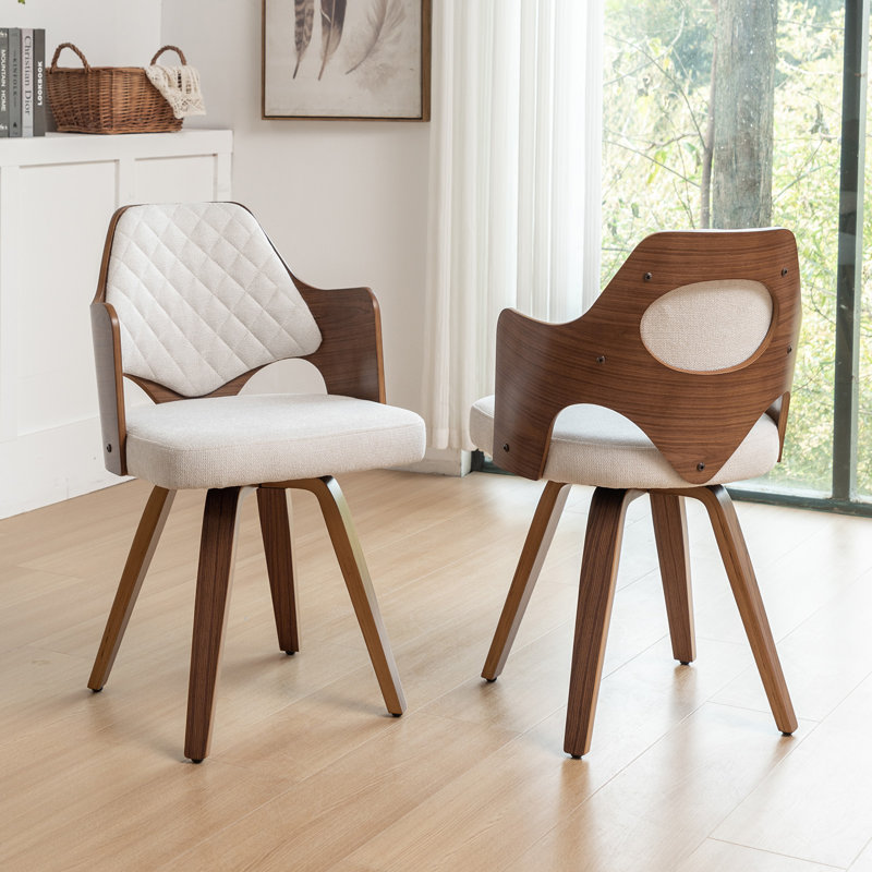 Khloemae Swivel Dining Chair, Beige