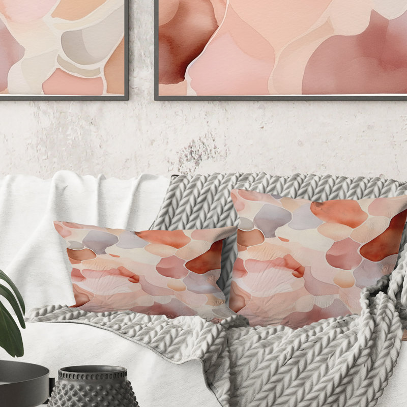 Coussin Nutshell Waves Abstract Watercolor IV - Abstract Shapes