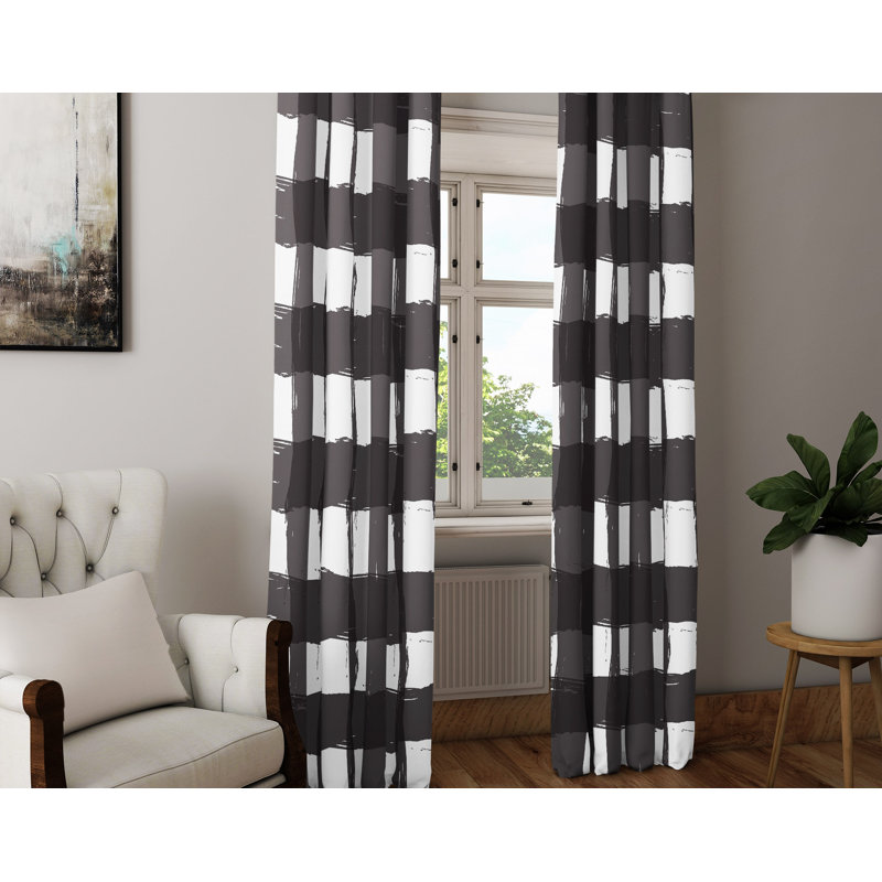 Rideaux semi-transparents à rayures Buffalo, l 40 po x L 82 po