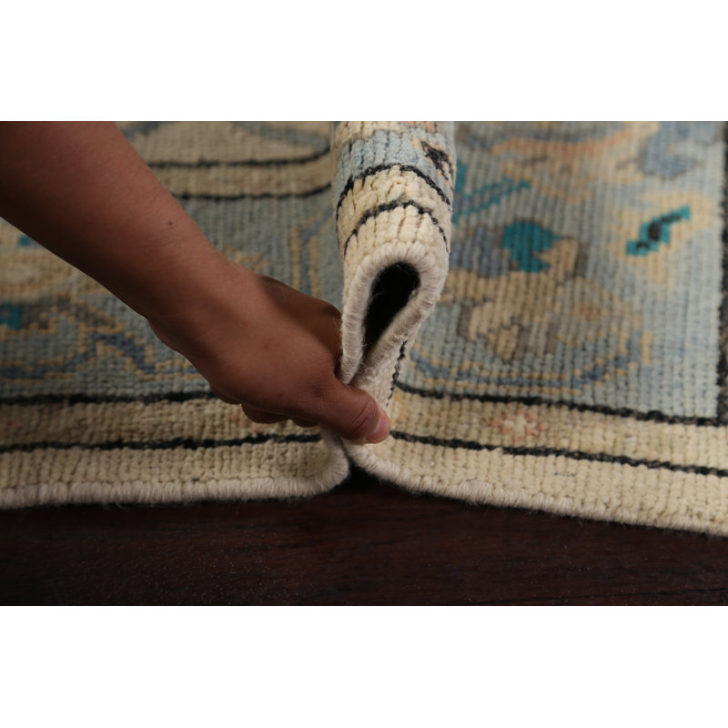 Tapis décoratif en laine noué à la main de conception unique 4 pi 9 po x 6 pi 2 po noué à la main New Age