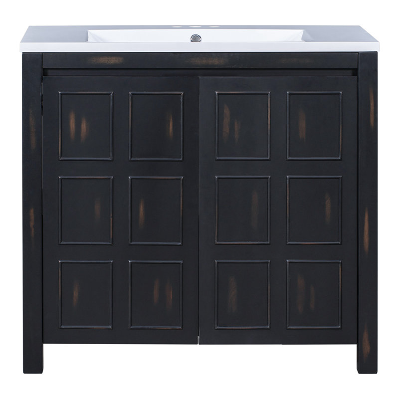 Organisateur de meuble-lavabo 36 po avec lavabo, Espresso