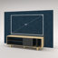 Meuble télé scandinave, chêne avec anthracite, 63,0 po x 13,8 po x 19,1 po | 100% panneau de particules enduit de mélamine, épaisseur: 0,7 pouce | Conception murale, plusieurs tablettes de rangement | Élégant avec centre de divertissement fonctionnel-1473421982